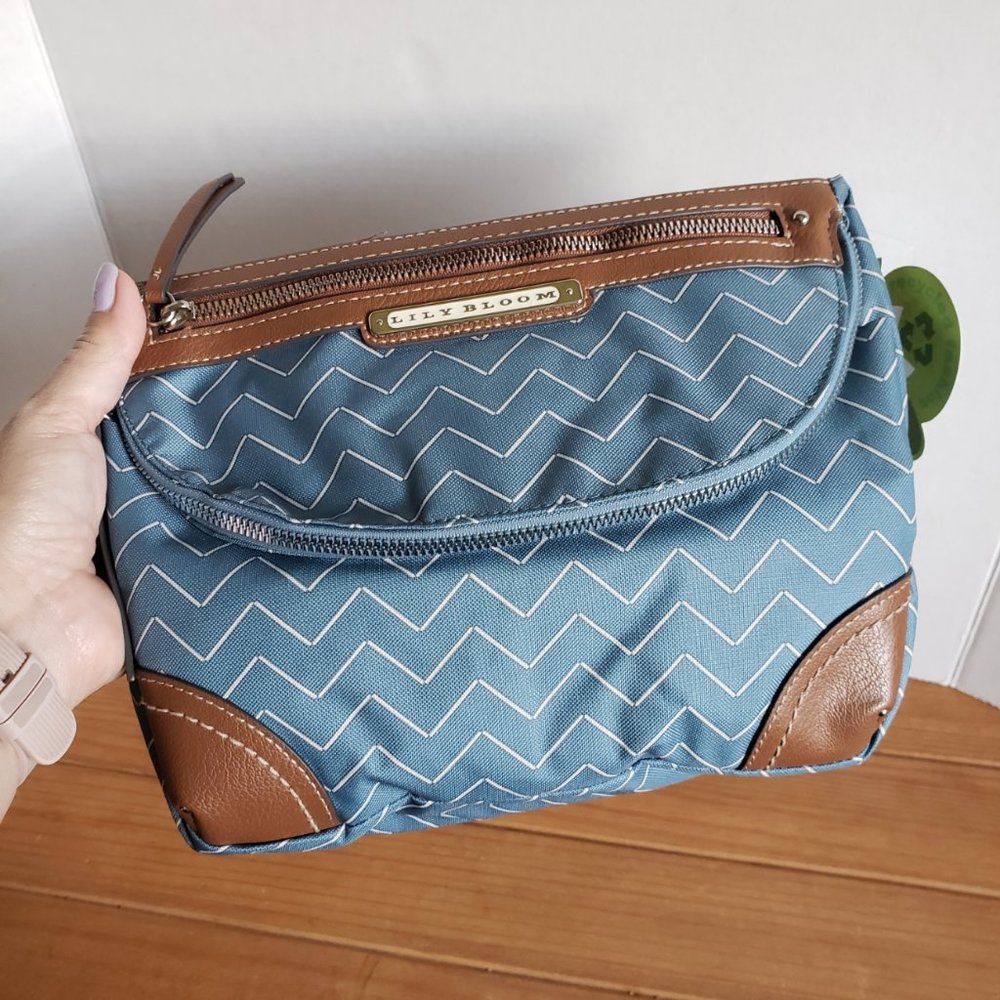Lily Bloom Broken Zig Zag Ruth Flap ECO Recycled Crossbody Bag NWT